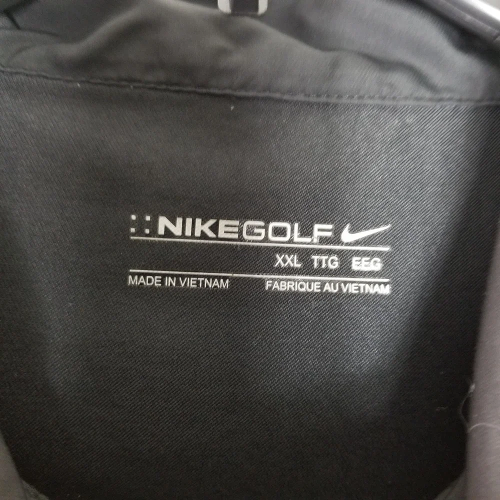Nike Golf Pullover Men XXL Black 1/4 Zip Mock Neck Windbreaker Jacket